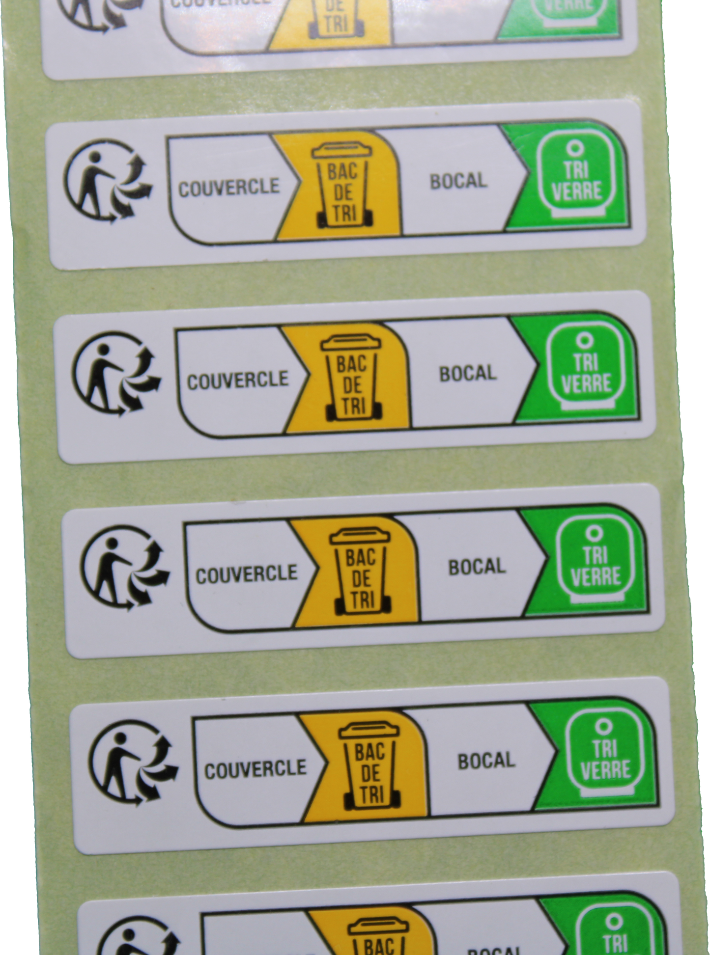 Etiquette Info-Tri pour pot en verre (par 1000)