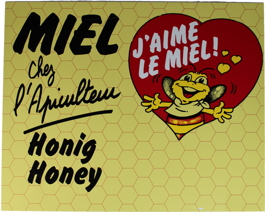 Panneau J'aime le miel